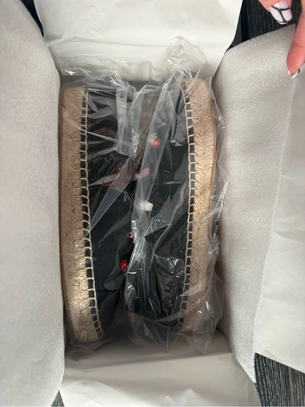 Chanel Embroidered Floral CC Espadrille Brand New